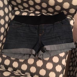 Maternity jean shorts
